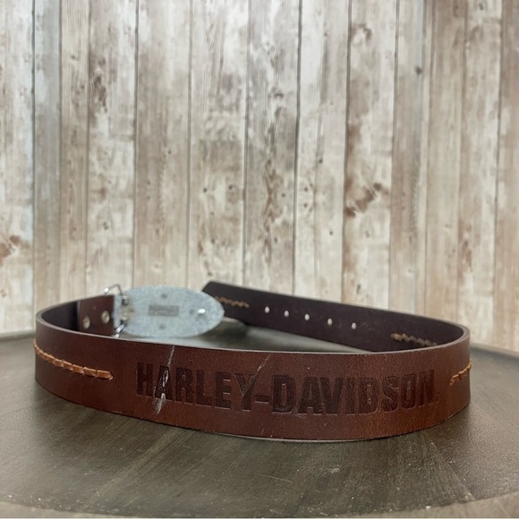 Harley Davidson Enameled Buckle‎ Leather Belt Size 28 Women main image 8